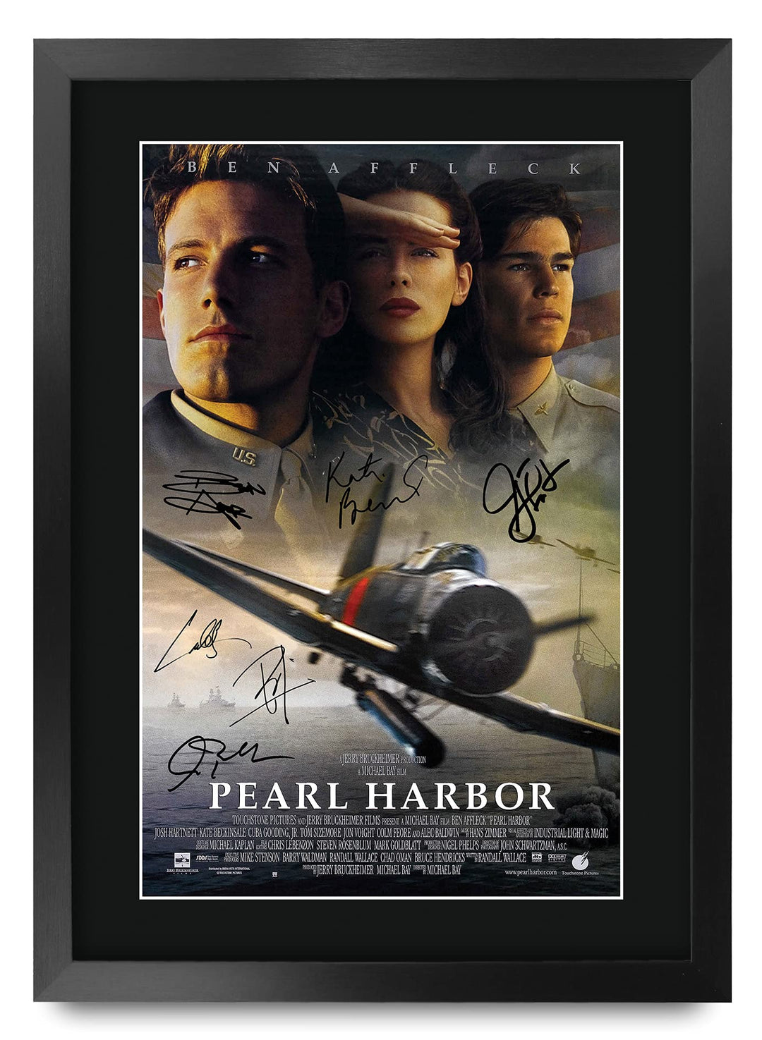 HWC Trading FR A3 Pearl Harbor Ben Affleck Geschenke gedrucktes Poster signiert Autogramm Bild für F