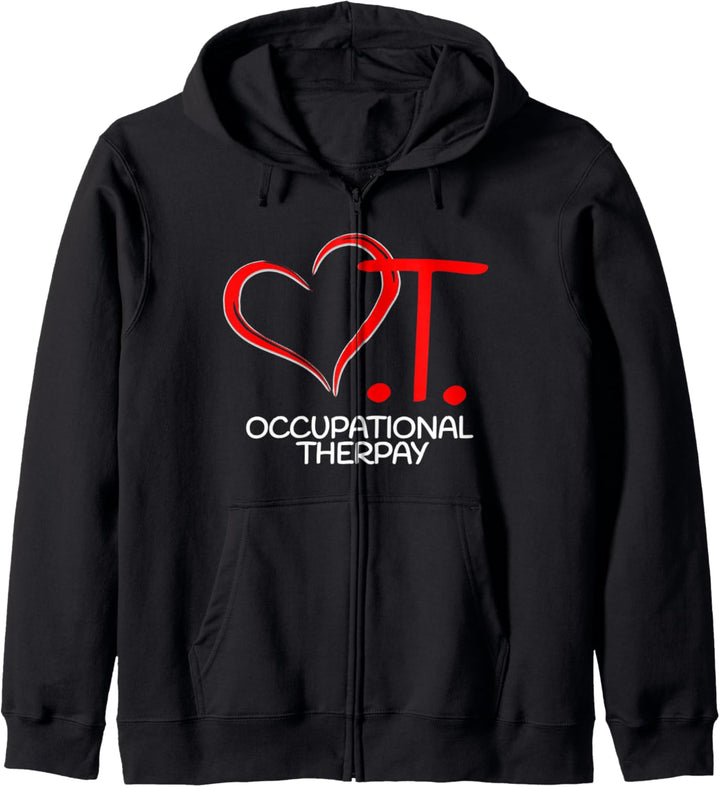 Herz OT Ergotherapie Therapeut Assistent Design Kapuzenjacke