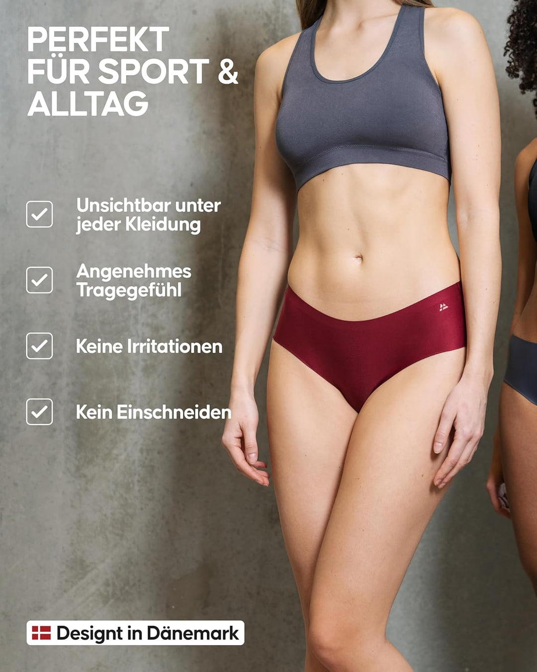 DANISH ENDURANCE Unsichtbare Hipster Panties aus Mikrofaser (3er | 5er Pack), Sport Panties, Damen S