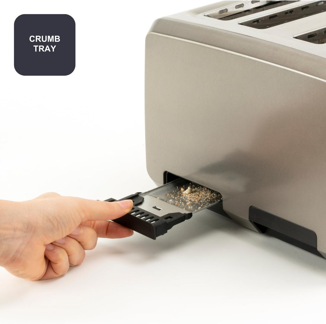 BLACK+DECKER - Toaster 1960W, 4 breite Schlitze, LCD 4 Schlitze, 4 Schlitze