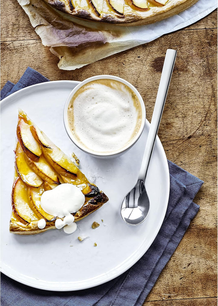WMF Nuova Kaffeebecherlöffel Set 6-teilig, Kaffeelöffel gross 15,5 cm, Cromargan Edelstahl poliert,s