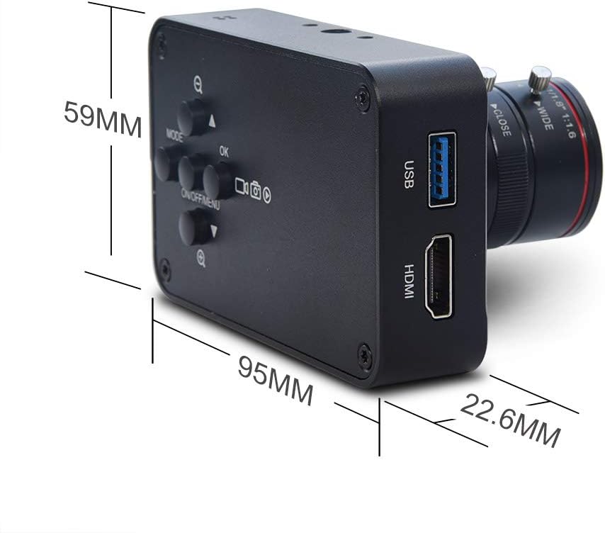 MOKOSE 12MP 4K HDMI Kamera, 1080P USB HD Live-Übertragung Webkamera mit 4K@30FPS Aufzeichnung, Indus