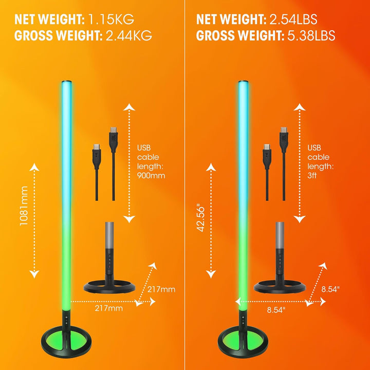 JBL PartyLight Stick, tragbare Bluetooth-Lichtleiste für JBL PartyBox-Lautsprecher, 360°-RGB-LED-Bel