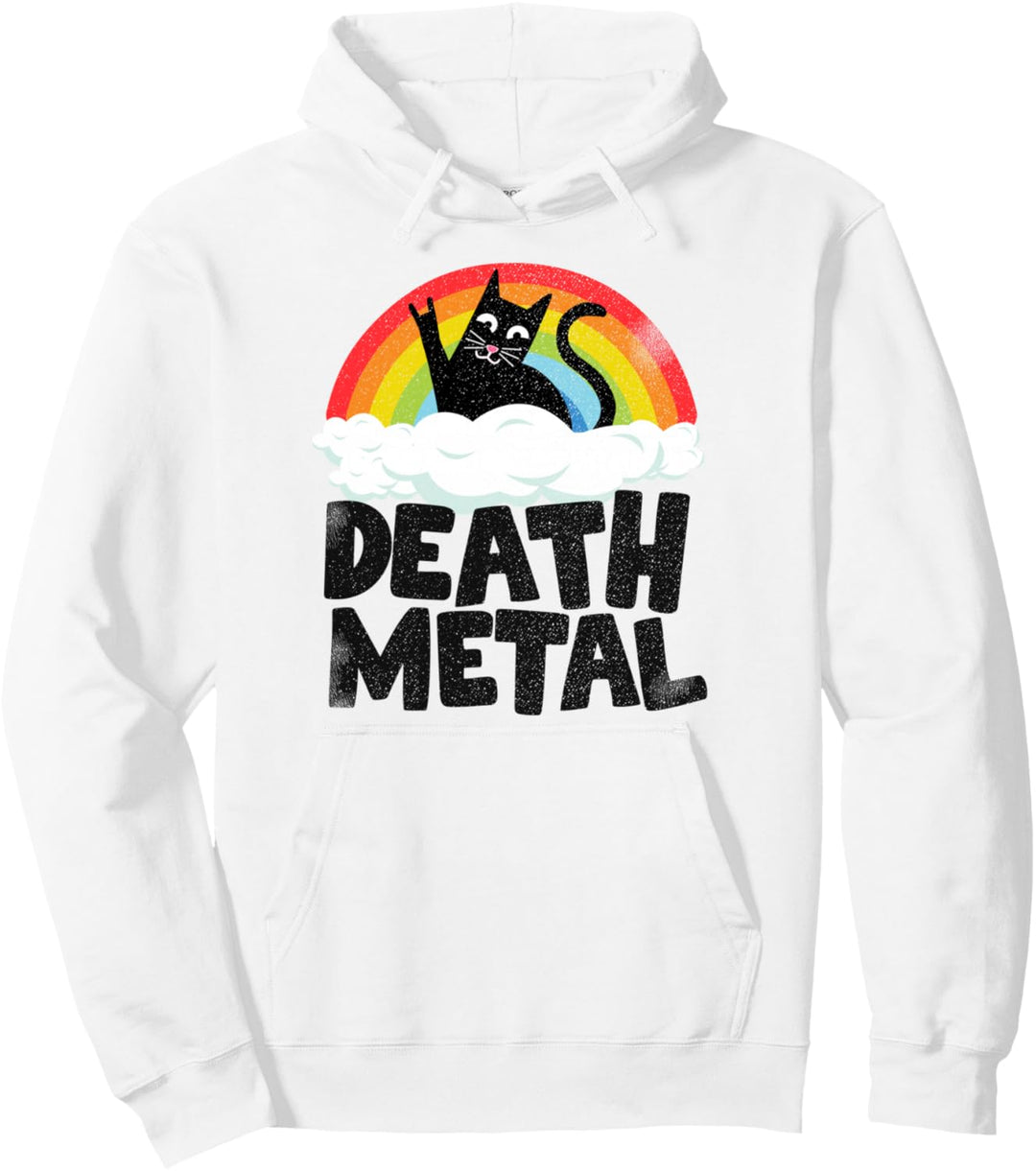 Schweres Metallband für Kinder, Motiv: Katze, Regenbogenfarben, Gothic, lustiger Tod aus Metall Pull