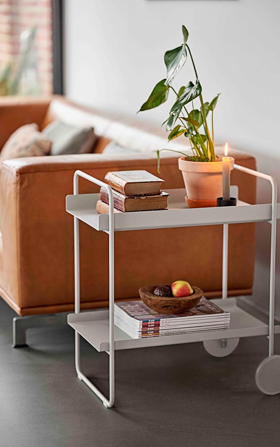 Zone Denmark A-Cocktail Trolley Barwagen, 60,6 x 40,5 x 66,4 cm, Soft Grey 60,6 x 40,5 x 66,4 cm Sof