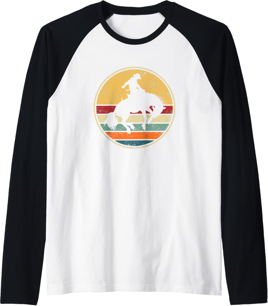Westernreiten Rodeo Pferd Cowboy Retro Vintage Deign Outfit Raglan