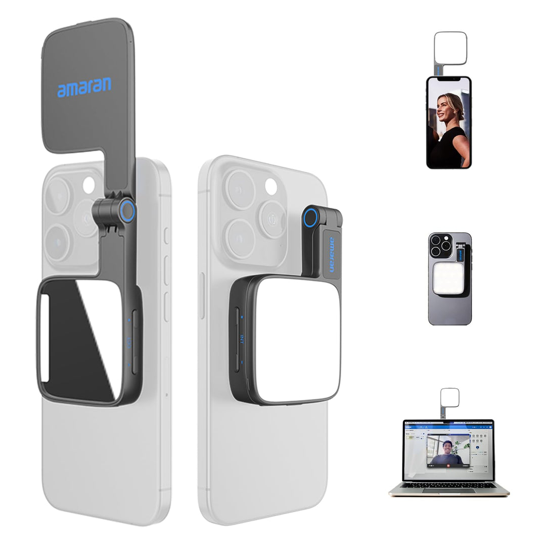 Amaran Go Magnetisches Selfie-Telefonlicht, kompatibel mit MagSafe & Qi2 Magneten, Dual-LED-Lichtque