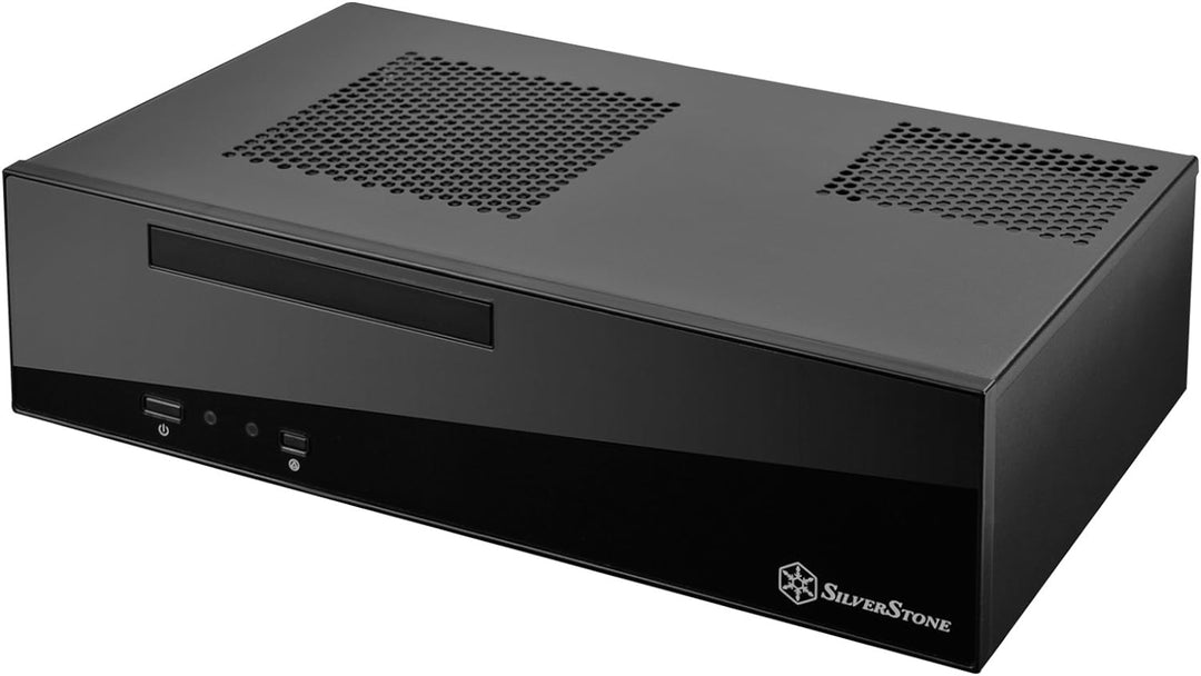 SilverStone SST-ML09B - Milo Mini-ITX kompaktes HTPC Desktop Gehäuse, schwarz, SST-ML09B