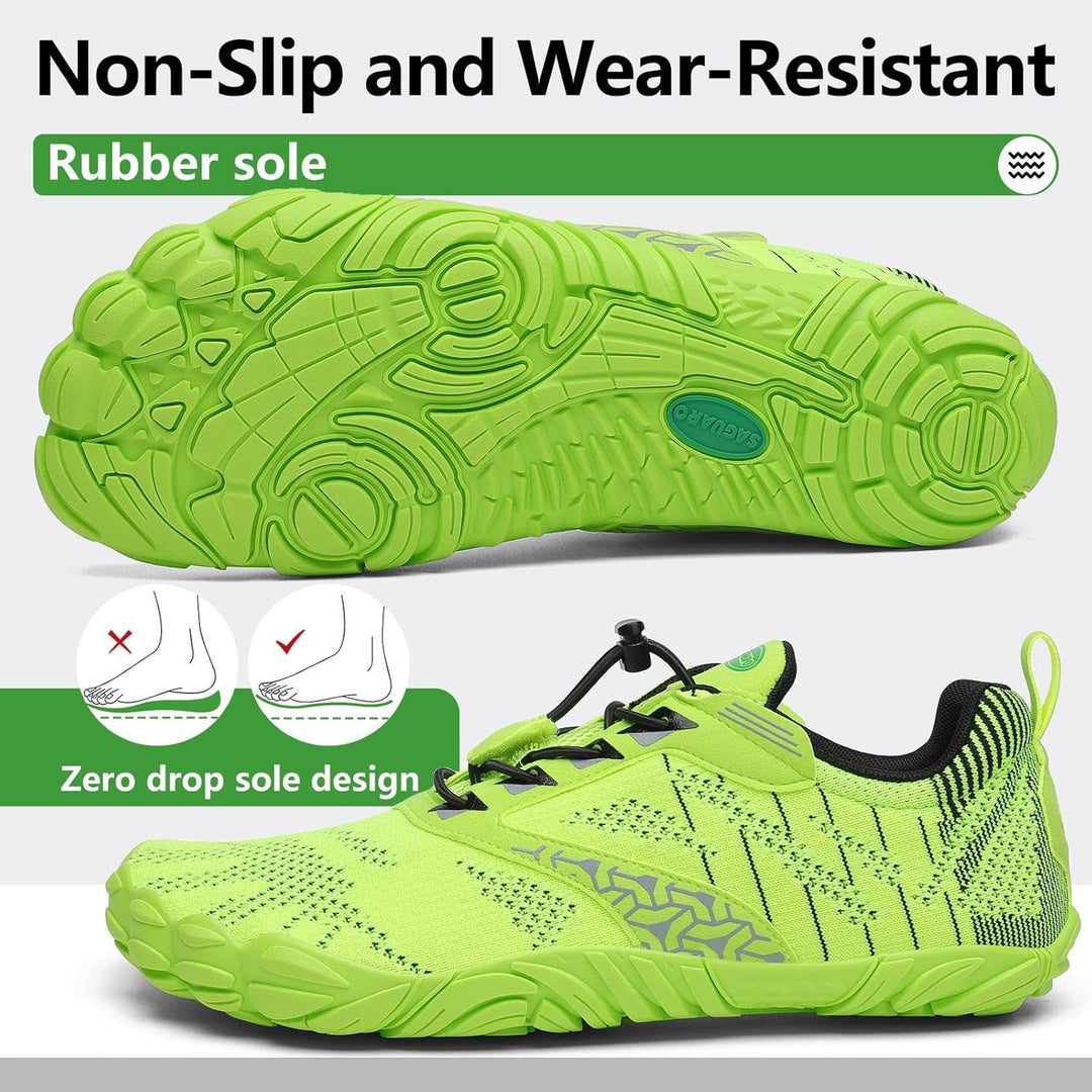 SAGUARO Unisex Barfussschuhe Damen Minimalistische Fitnessschuhe Herren Outdoor Wanderschuhe Trailla
