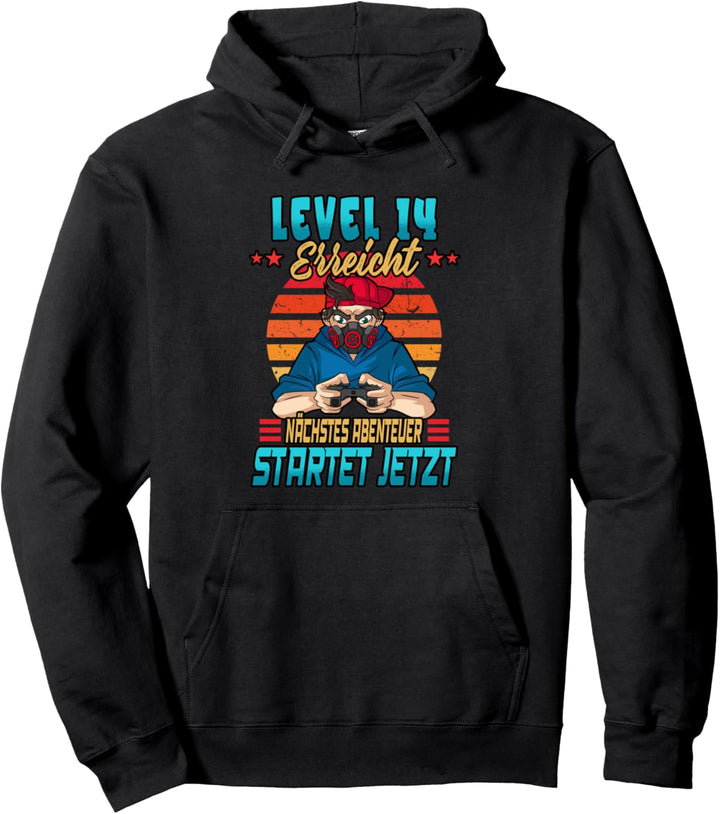 14. Geburtstag Gaming Level 14 erreicht Pullover Hoodie