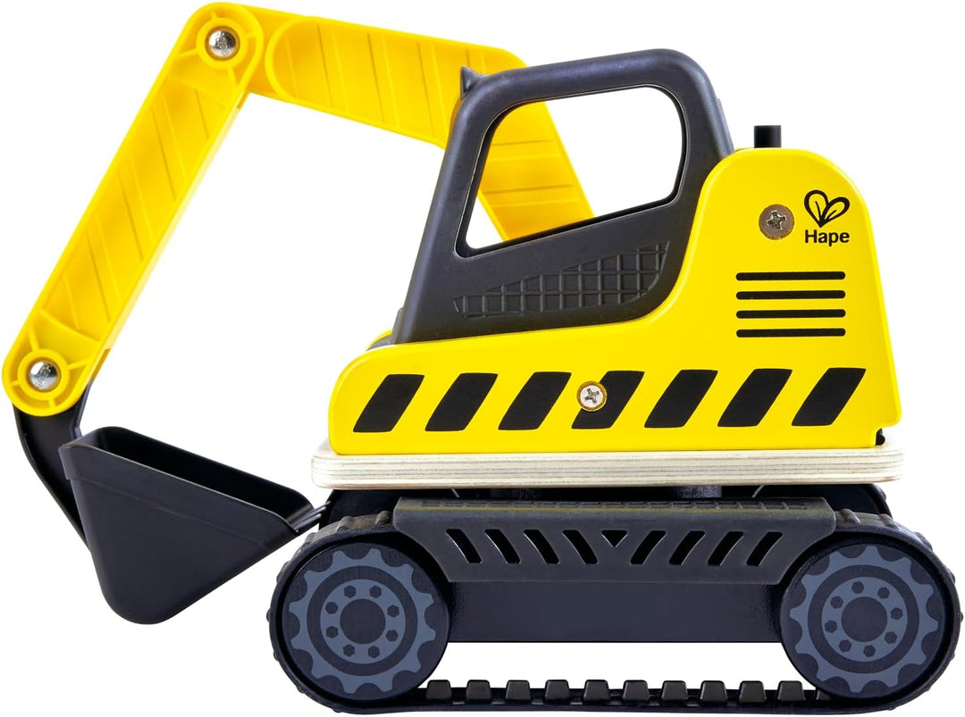 Hape Bagger, 360° drehbaren Korpus, Einer beweglichen Schaufel und realistischen Gummirädern, ab 24