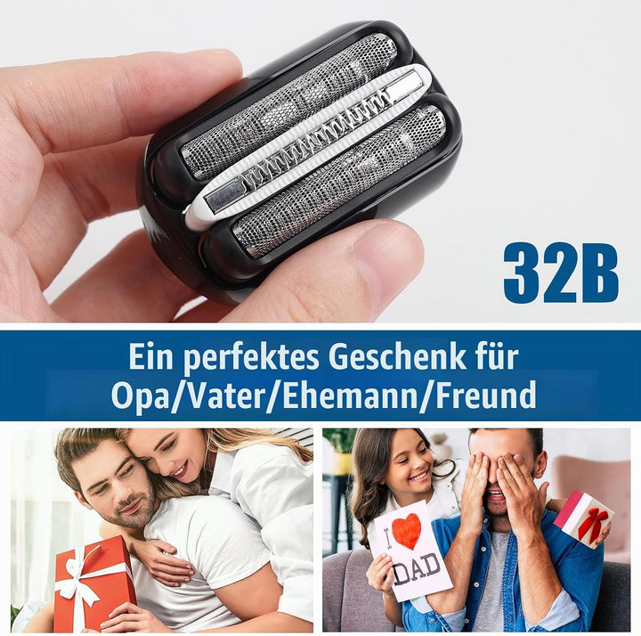 2 Stück Series 3 Scherkopf 32B Ersatzrasierkopf Kompatibel mit Series 3 Männer Rasierer Scherkopf Ra
