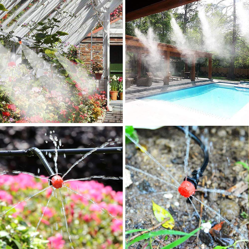 HUAZIZ Garten BewässerungsSystem Garten Bewässerung Kit, 60 m Bewässerungsrohre 212 pcs Micro Drip B