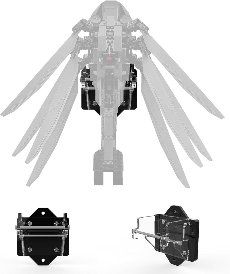 cooldac Acryl Wand Display-Ständer kompatibel mit Lego Dune 10327 Ornithopter Bausatz, individueller