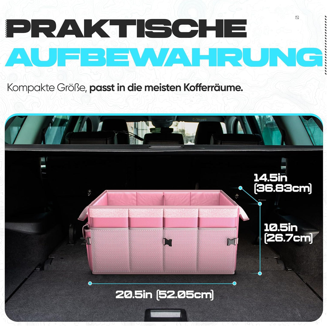 FORTEM Kofferraum Organizer, Kofferraumtasche, Zusammenklappbarer Auto Organizer Kofferraum mit Fäch