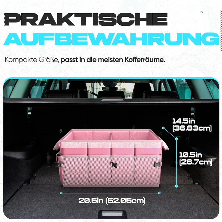FORTEM Kofferraum Organizer, Kofferraumtasche, Zusammenklappbarer Auto Organizer Kofferraum mit Fäch