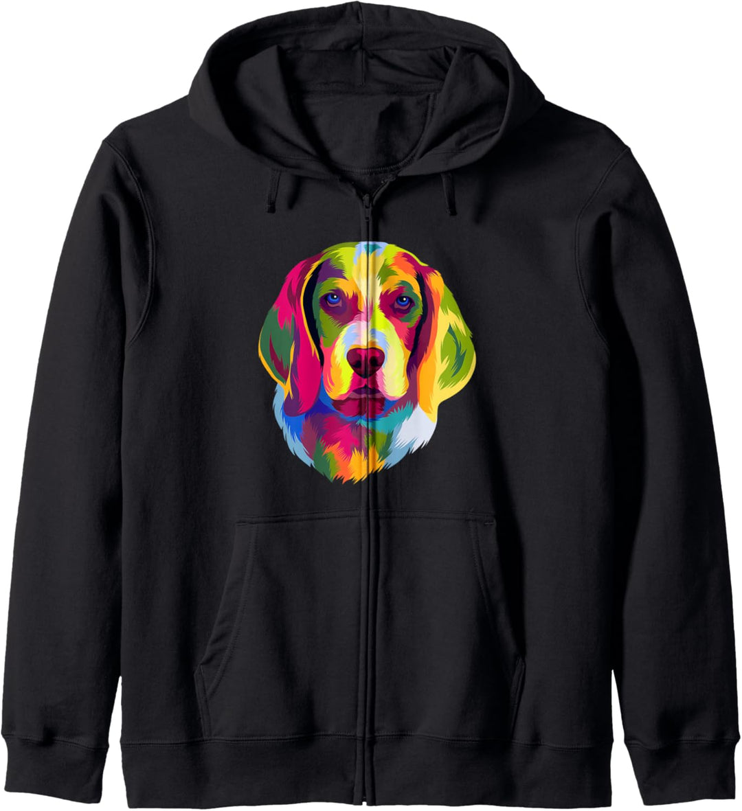Beagle Bunter Hund Pop Art Kapuzenjacke