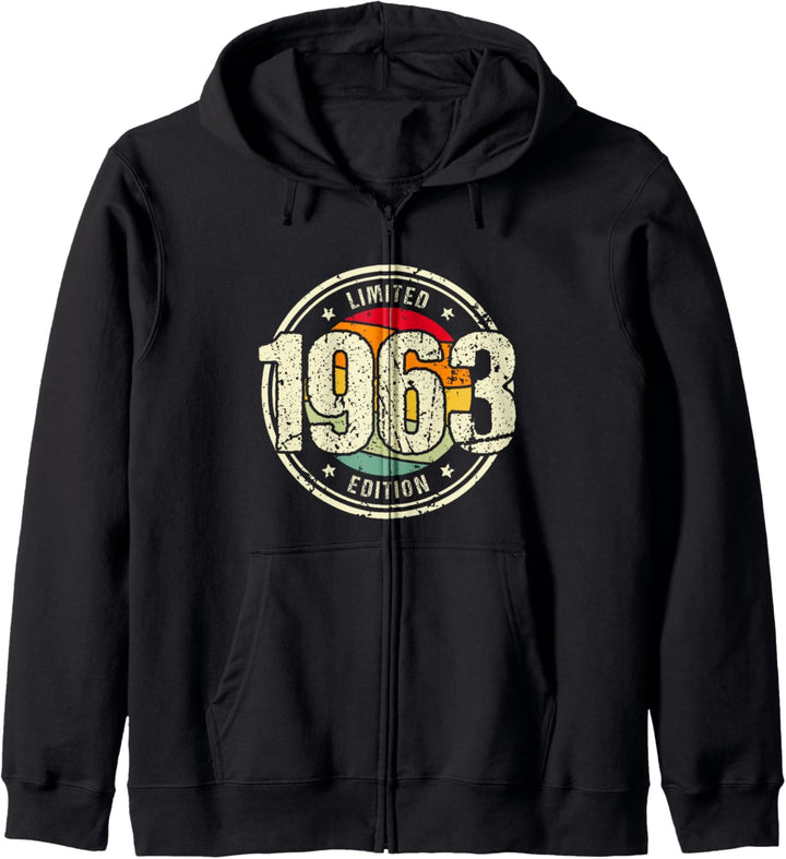 Retro 61 Jahre Jahrgang 1963 Limited Edition 61. Geburtstag Kapuzenjacke