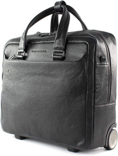 Piquadro Black Square 2-Rollen Businesstrolley 36 cm Laptopfach