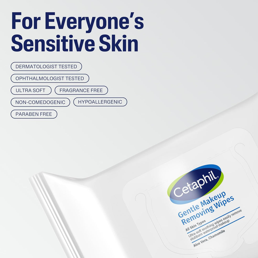 Cetaphil Gentle Makeup Removing Wipes, 25 Count
