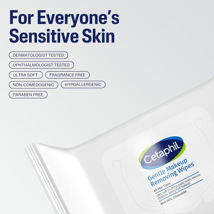 Cetaphil Gentle Makeup Removing Wipes, 25 Count