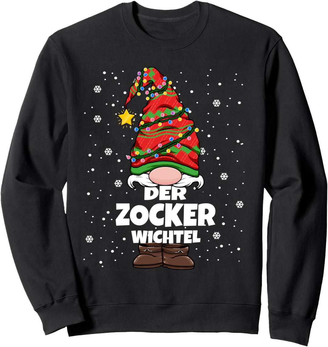 Zocker Wichtel Weihnachts-Wichtel Zocken Jungs Damen Herren Sweatshirt