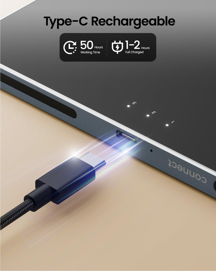 ProtoArc T1 Plus Kabelloses Bluetooth Trackpad für Windows 10/11, Schwarz