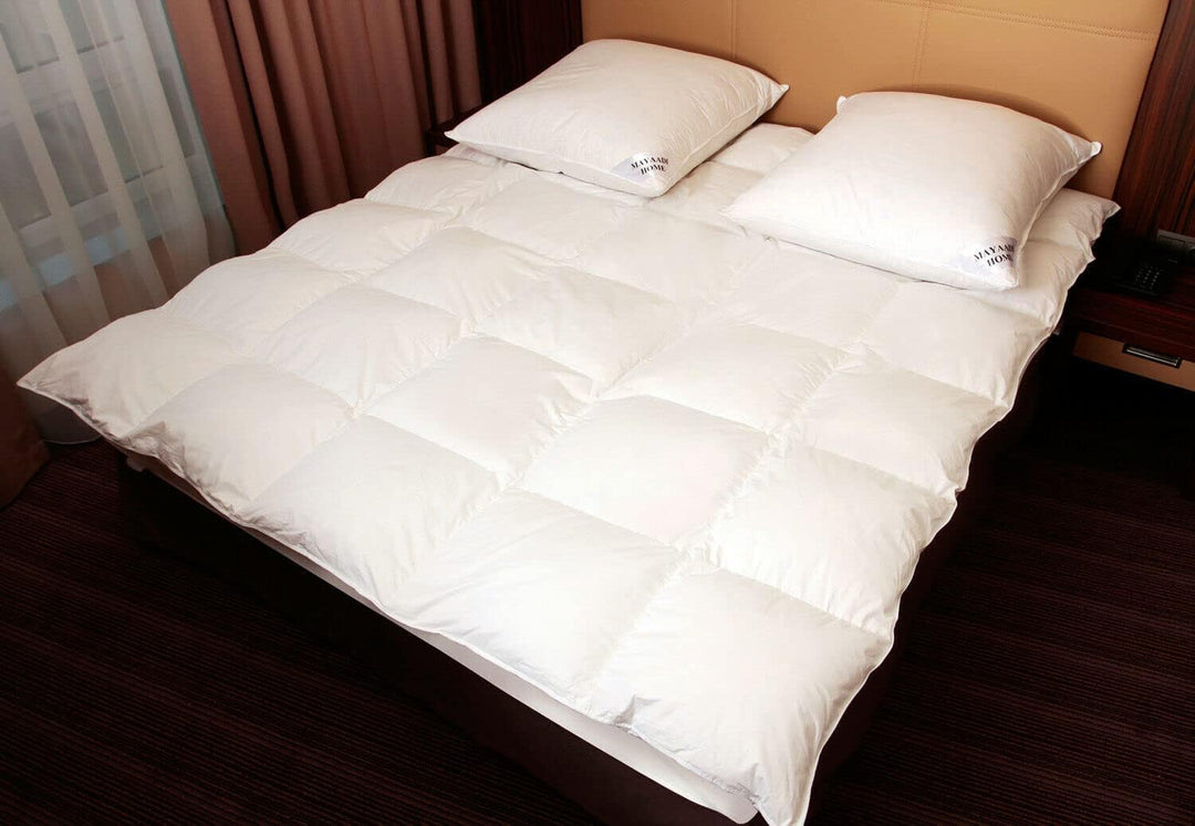 Mayaadi Home Daunendecke 240x260 cm | 1200g Bettdecke, 70% Gänsedaunen 30% Federn | 100% natürliche