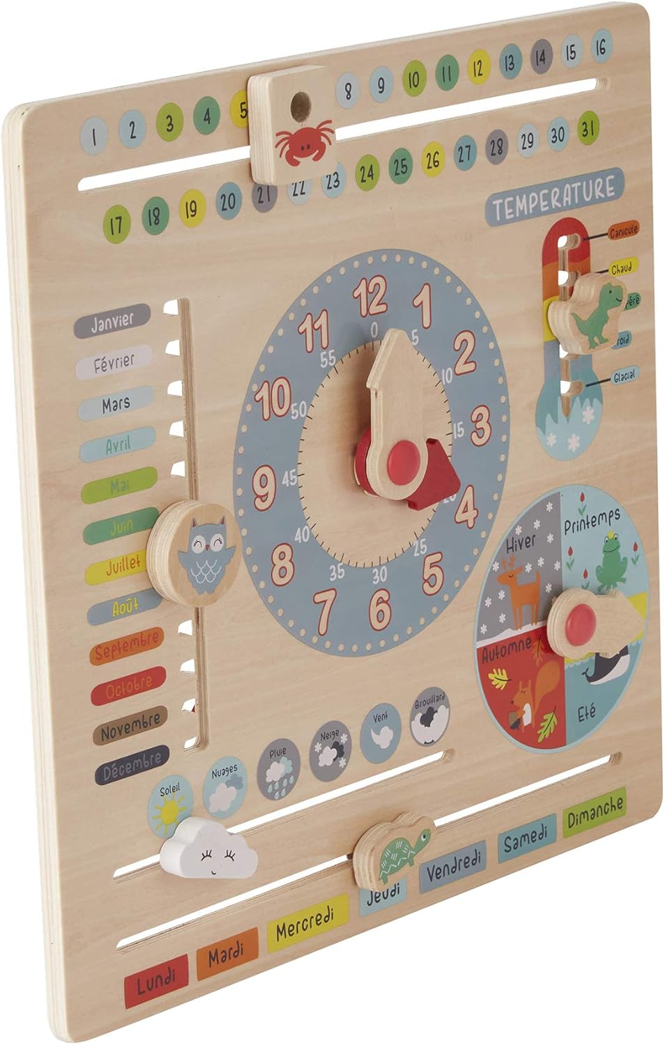 Vertbaudet Holz-Spieluhr mit Kalender für Kinder Mehrfarbig ONE Size