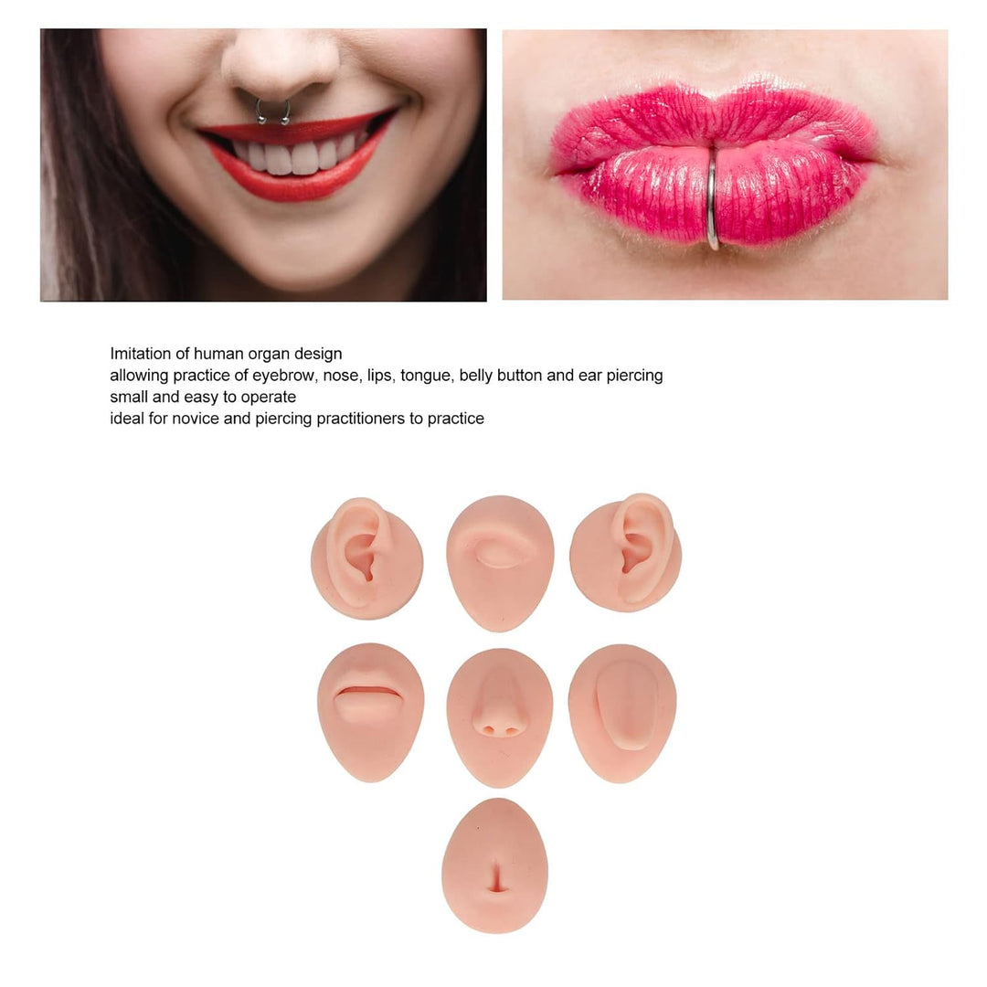 Silikon-Nasenmodell Weiches Silikon Flexibles Modell Körperteil-Display-Set Body-Piercing-Übungsmode