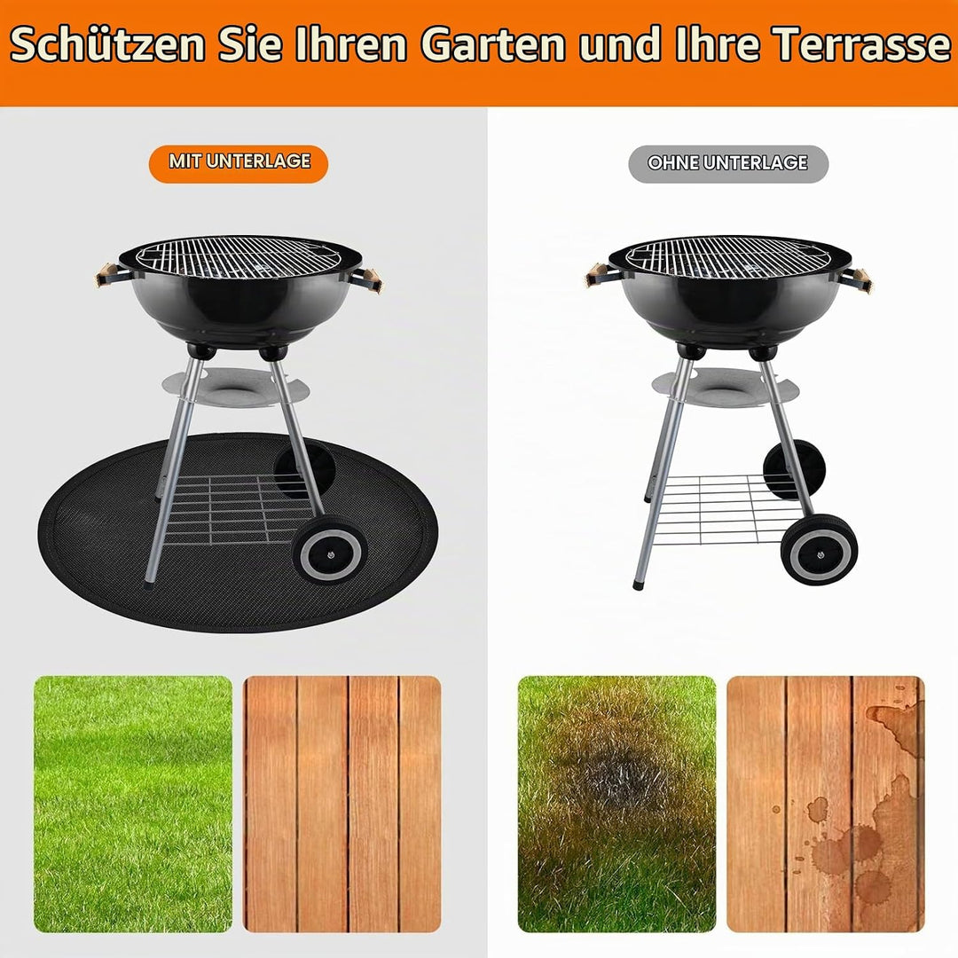 Ronsan Feuerschutzmatte Rund 36 Zoll, Hitzebeständige Bodenschutzmatte für Feuerstelle, Feuerschale