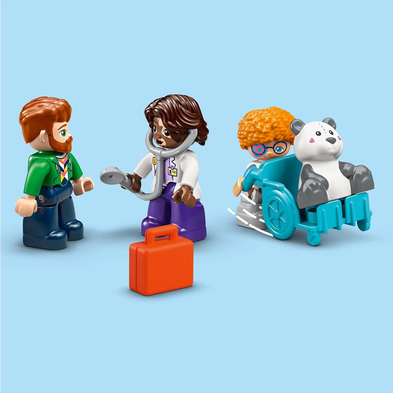 LEGO DUPLO Town Erster Arztbesuch, Bauspielzeug, Spielset zur Förderung der Feinmotorik, Geschenk fü