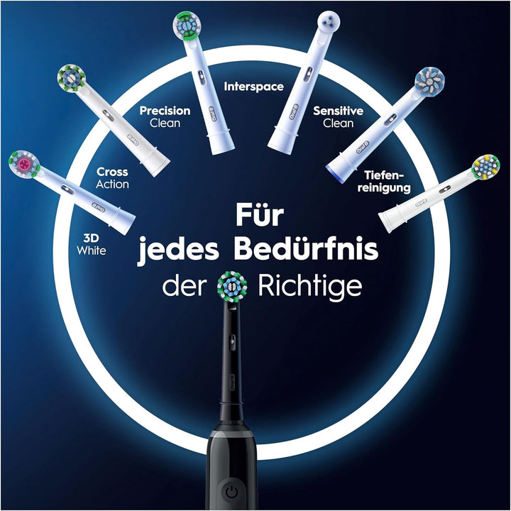Oral-B Pro 3 3900 Elektrische Zahnbürste/Electric Toothbrush, Doppelpack & 3 Aufsteckbürsten, mit 3