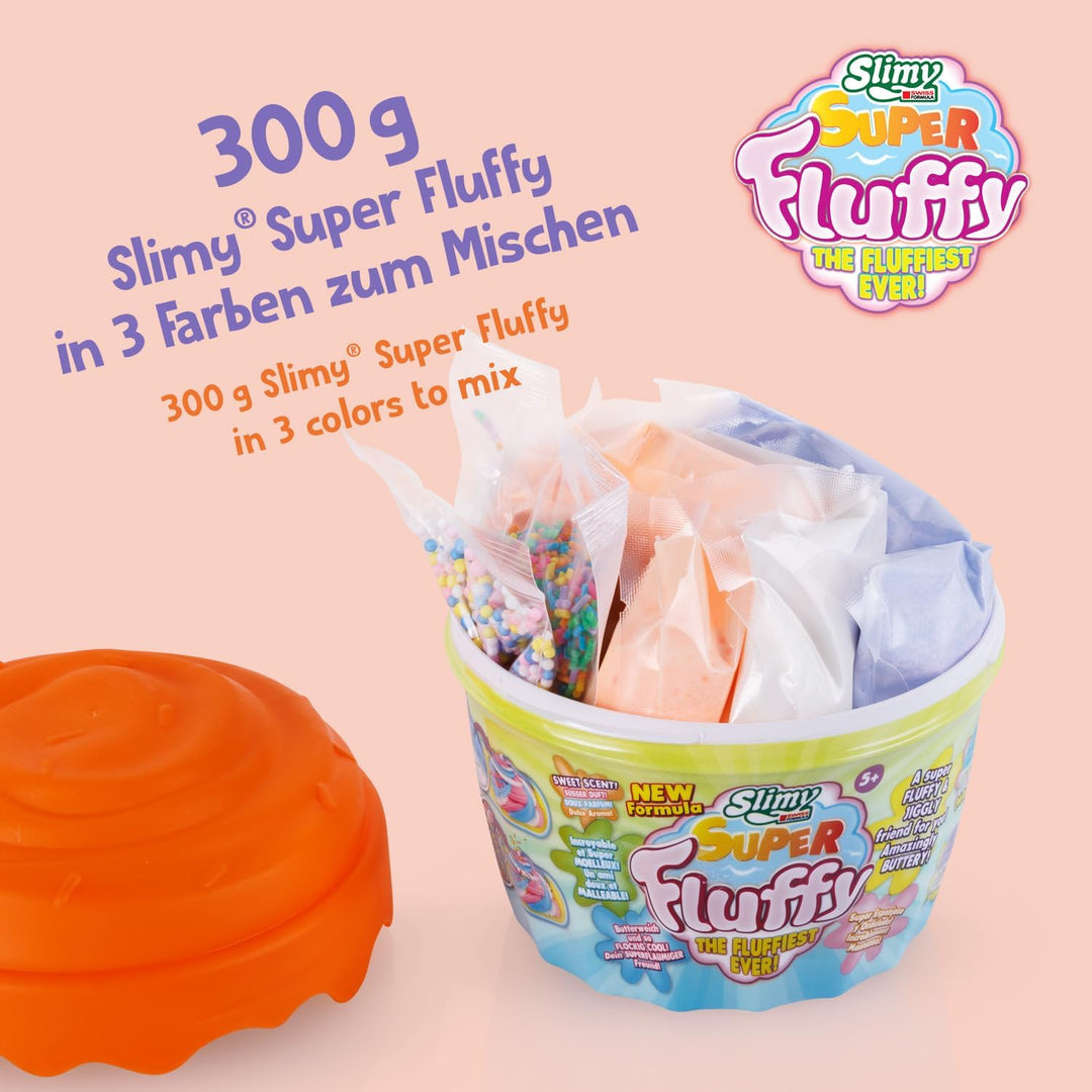 Slimy Super Fluffy 300g Spielmasse im Cup Cake-Becher - der flaumigste Original Slime, lustig duften