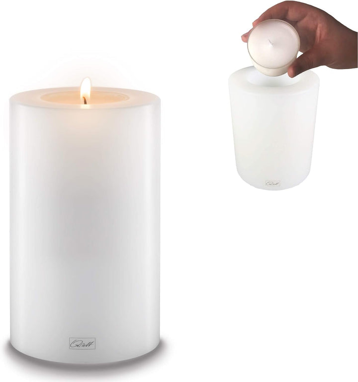 Qult Farluce Trend • Teelichthalter in Kerzenform • Kerze • Kunststoffkerze in Kerzenoptik • Teelich