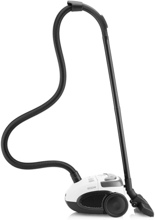 HYUNDAI ELECTRONICS Staubsauger mit Beutel VC068WG I 800 W I ECO-Motor I 2l Volumen I Weiss/Grau