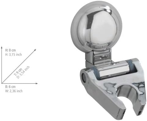 WENKO Duschkopfhalter Mod. Fiorina verstellbar mit Magic-Loc Wandbefestigung TÜV geprüft für festen