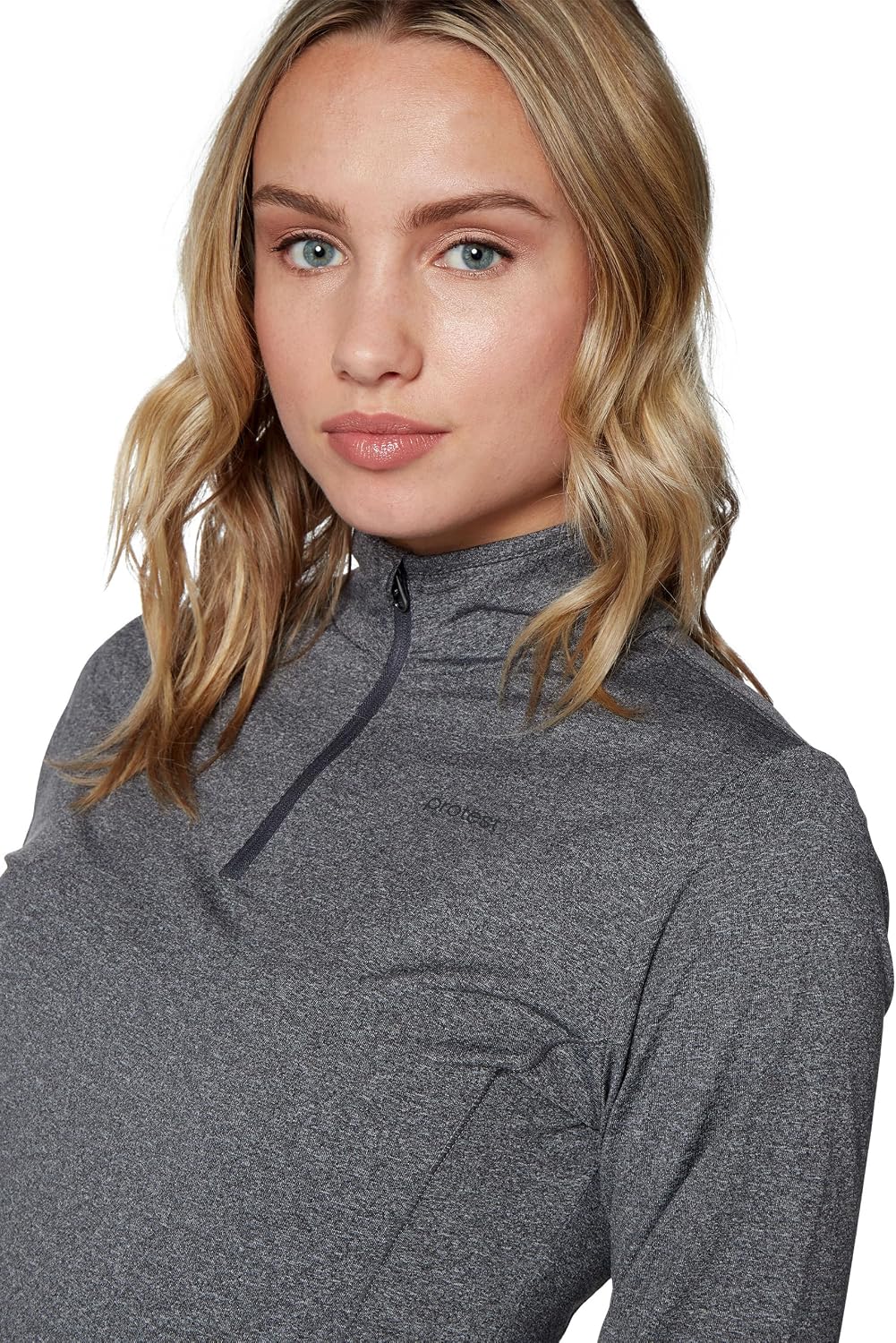 Protest Damen 1/4-reissverschluss FABRIZOM L Dark Grey Melee, L Dark Grey Melee