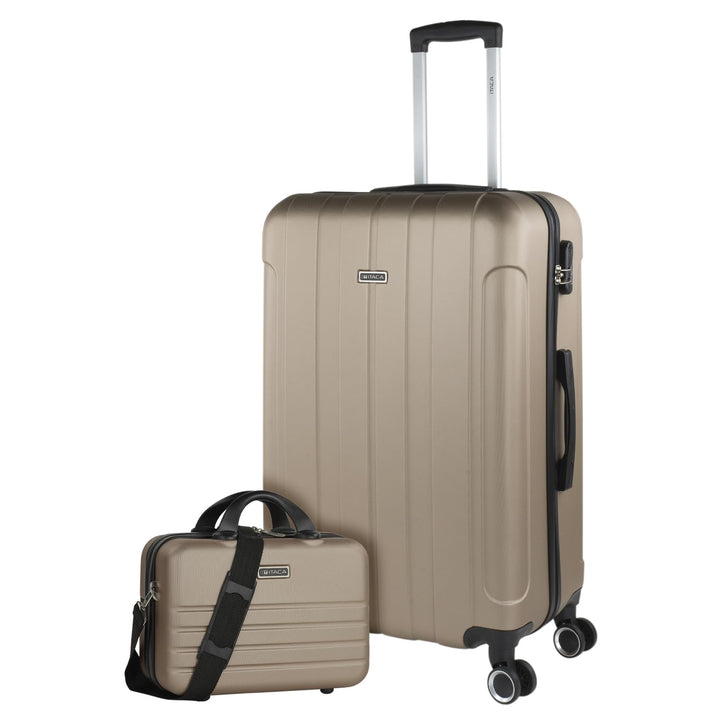 ITACA - Leicht Koffer Set ABS Reisekoffer Set für Flugreisen. Dauerhaft Hartschalenkoffer Set. Kombi