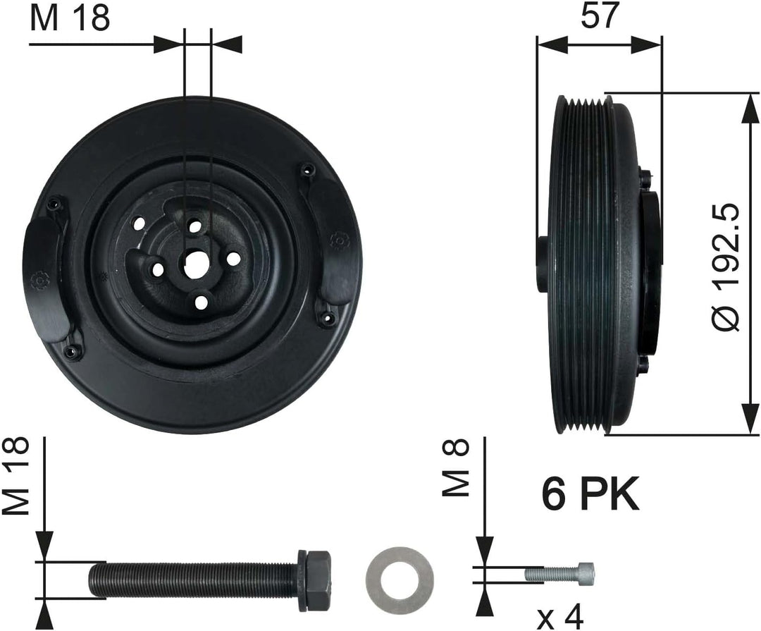 GATES Torsionsschwingungsdämpfer TVD1033A