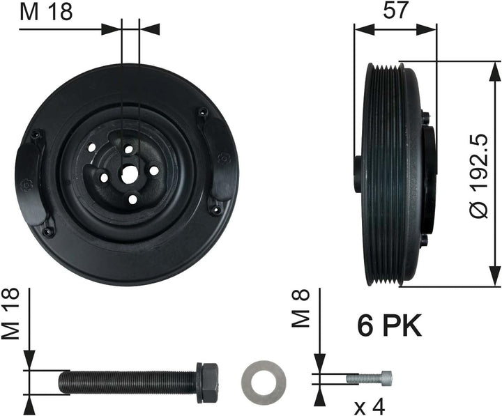 GATES Torsionsschwingungsdämpfer TVD1033A