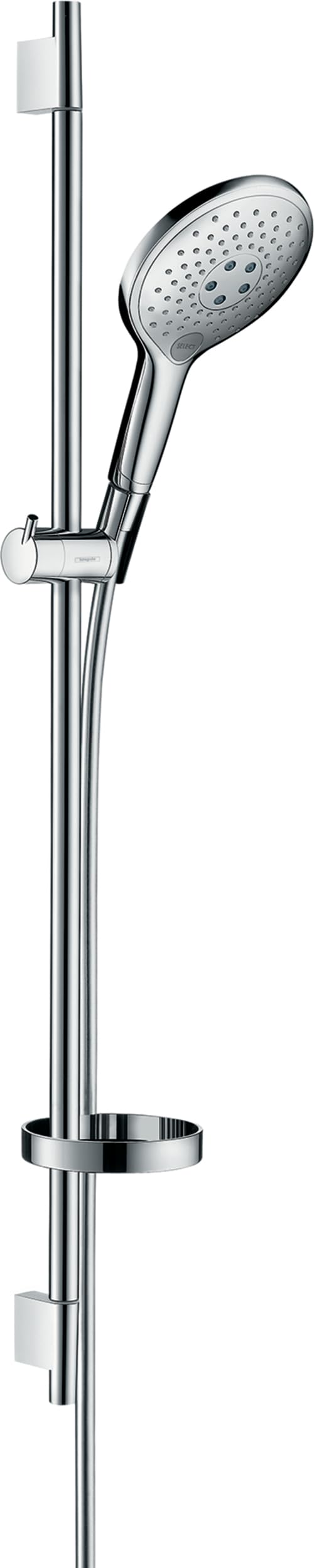 hansgrohe Raindance Select S 150 Duschset 0,90m, 3 Strahlarten mit Seifenablage, Chrom 0,90m Set Chr