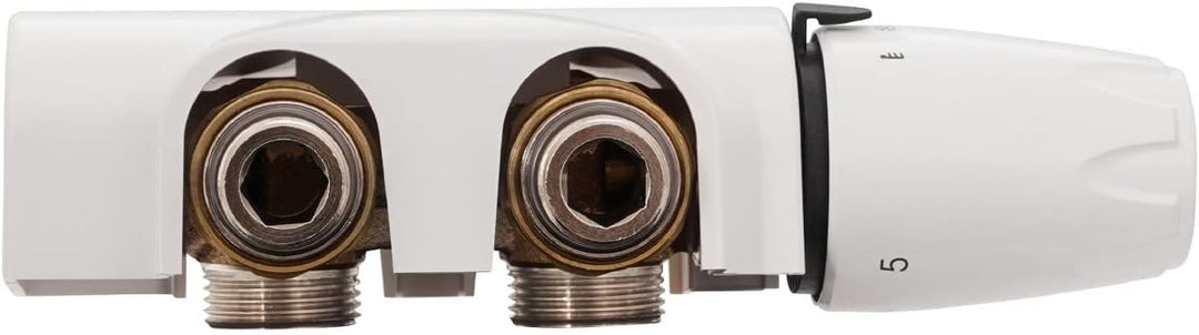 Heimeier Komplettset Multilux 4-Set mit Thermostat-Ventilunterteil & Thermostat-Kopf DX, für Eck- od