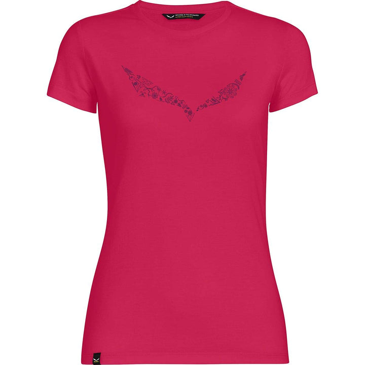 Salewa Solidlogo Dri-Release® T-Shirt Damen XL Virtual Pink Melange, XL Virtual Pink Melange