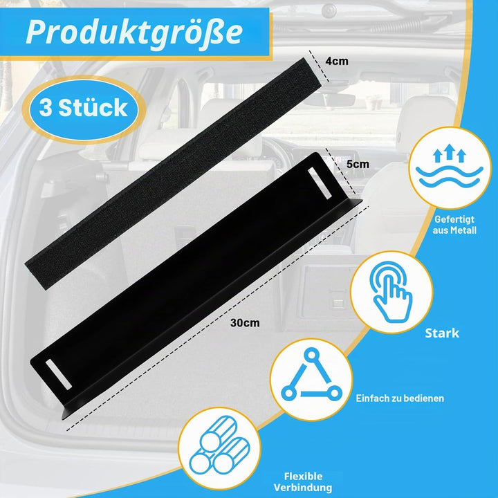 VGECEE 3 Stück Kofferraum Klett Fixierung 30 x 4 x 5cm Auto Gepäckfixierung Kofferraum Klett Cargoel
