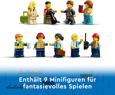 LEGO 60367 City Passagierflugzeug Spielzeug-Set, grosses Flugzeug-Modell mit Fahrzeugen des Flughafe
