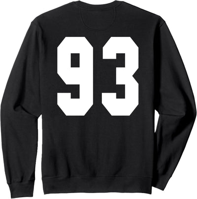 # 93 Team Sports Jersey Front & Back Number Player Fan Sweatshirt