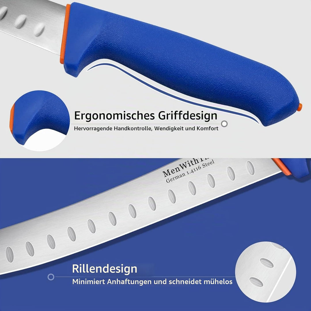 DRAGON RIOT Ausbeinmesser profi, 6 Zoll Fleischmesser Flexibel Metzgermesser, Grillmesser scharf Fle