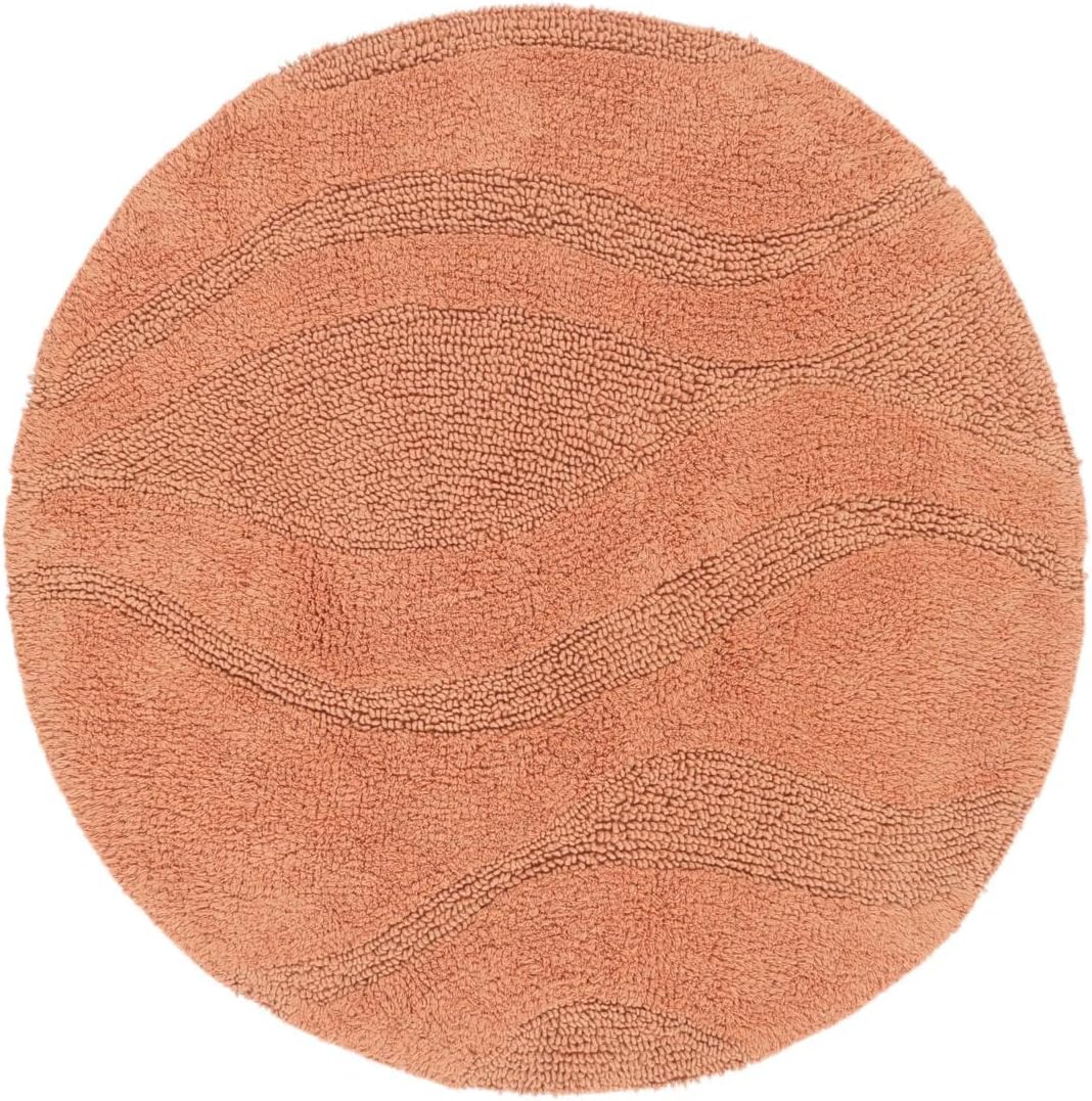 RugVista Badematte Breeze, ∅ 70 cm, Rund, Mittelflor, Anti-Rutsch, Moderner Badteppich, Maschinenwas