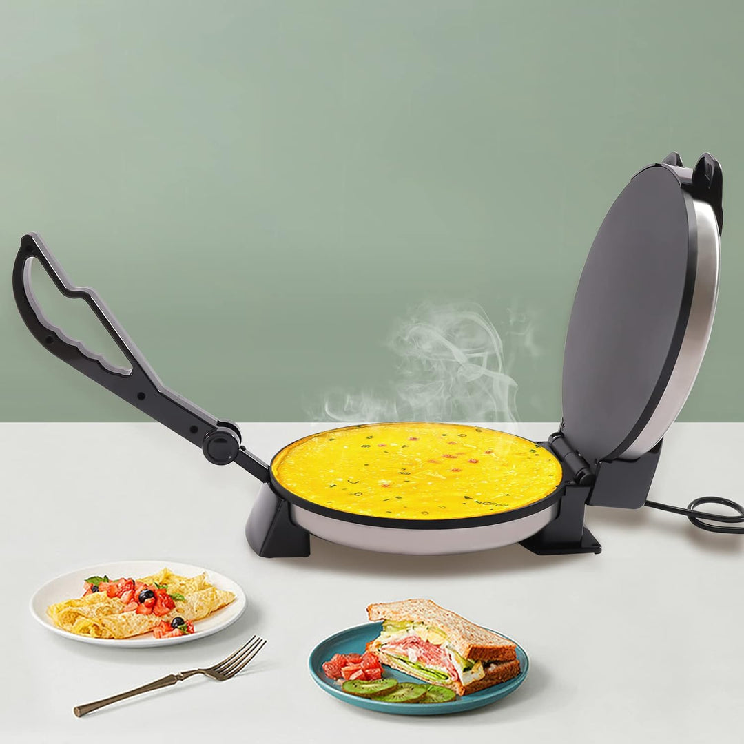 Elektrische Tortillapresse, Chapati, Flach, Tortilla, Presse Papad, Tacos, Maker doppelseitig beschi
